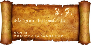 Wágner Filoméla névjegykártya